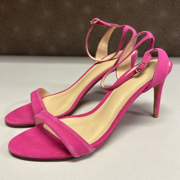 🔥🔥🔥NEW Alexandre Birman Blossom Pink Suede Heels - Picture 1 of 13